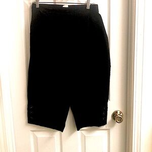 Denim & Co. "How Timeless" Stretch Pedal Pushers Like New Size Large Black